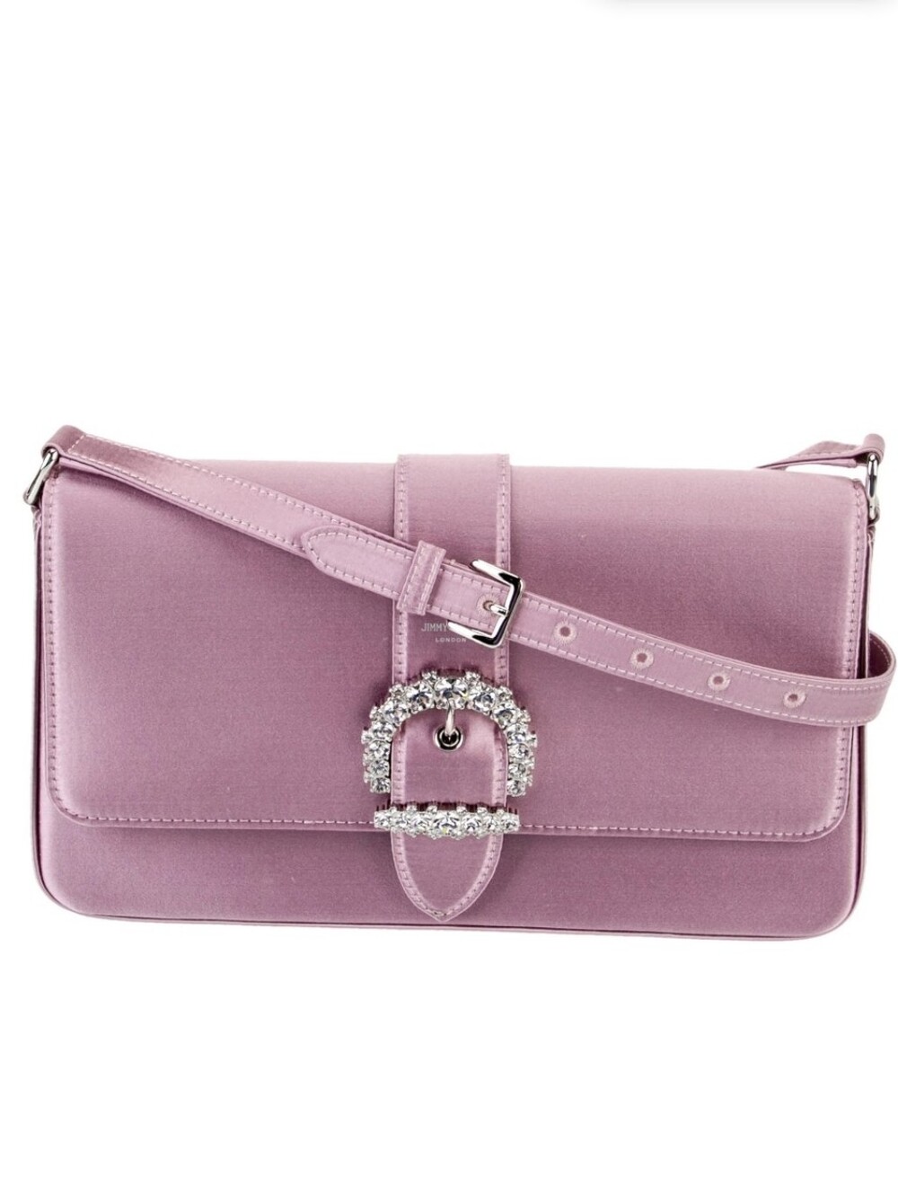 Jimmy Choo Women's Cheri Crystal Embellished Satin Shoulder Bag - Mauve